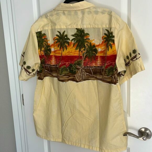 Hilo Hattie’s The Hawaiian Original Sunset with Canoes Circa 2006 Camp Style SZL - Picture 6 of 9